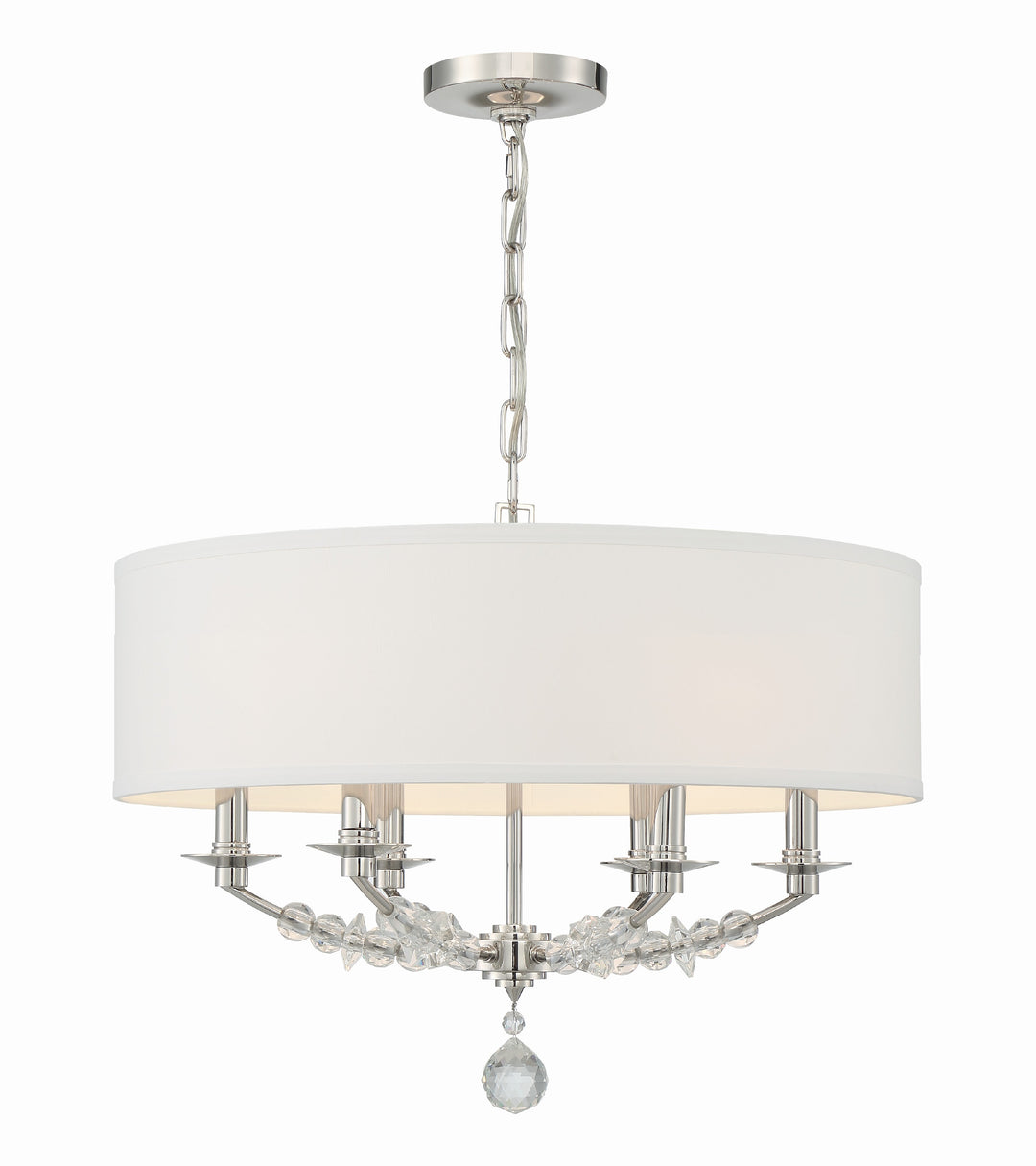 Mirage 6 Light Polished Nickel Chandelier