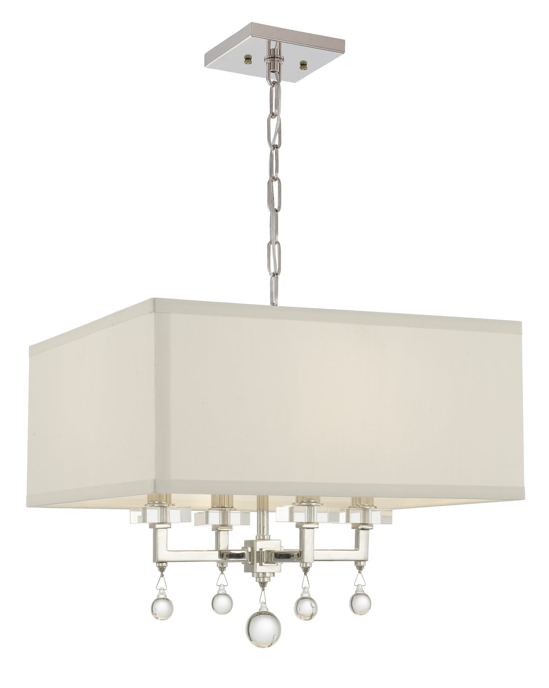 Paxton 4 Light Polished Nickel Chandelier
