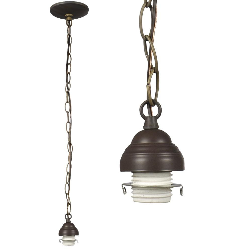 Mini Pendant Holder w/ 36" Chain - Old Bronze