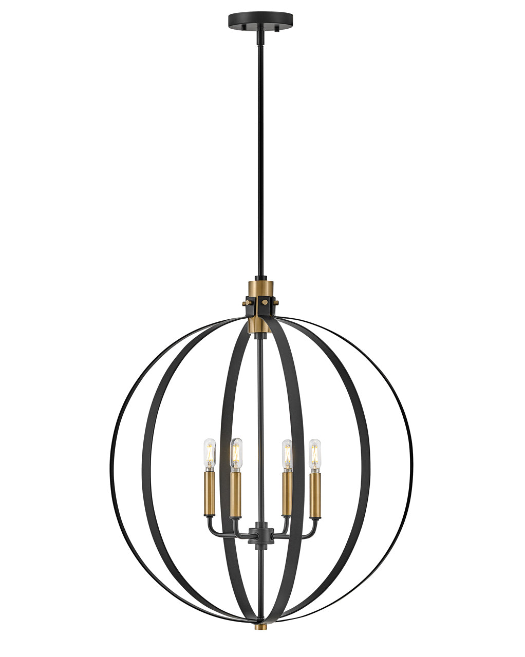 Medium Orb Chandelier - 83034BK