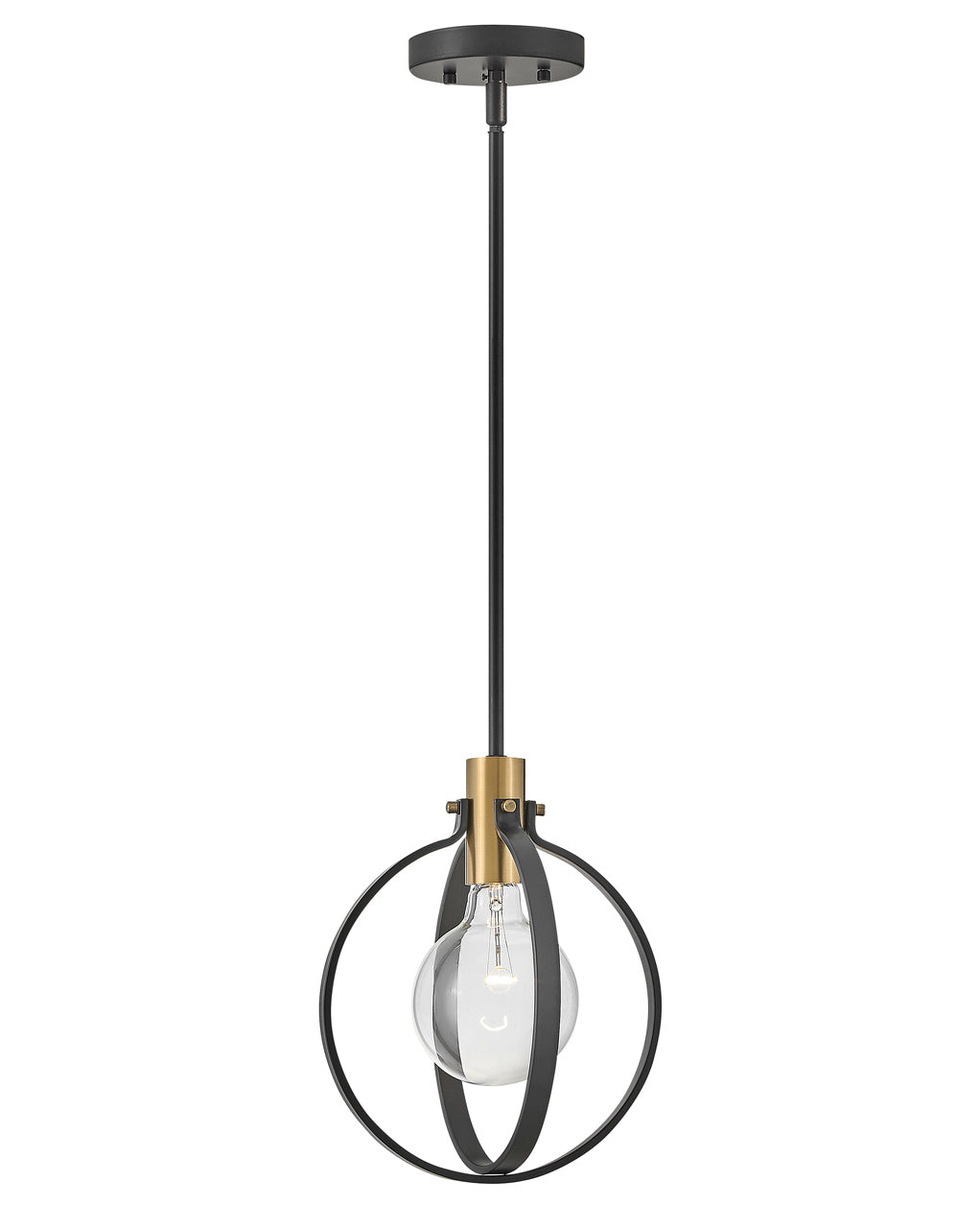 Small Single Light Pendant - 83037BK