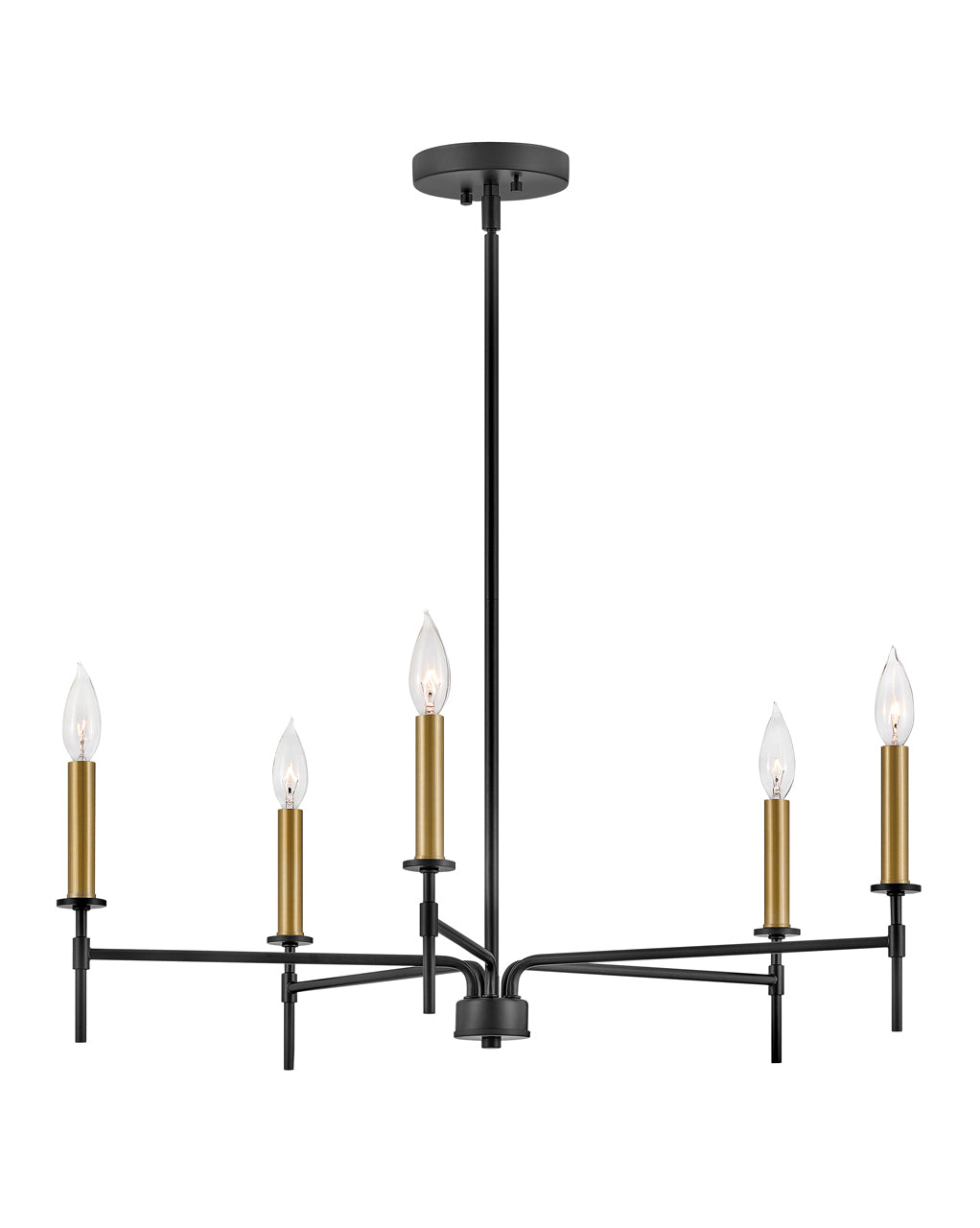 Medium Single Tier Chandelier - 83075BK