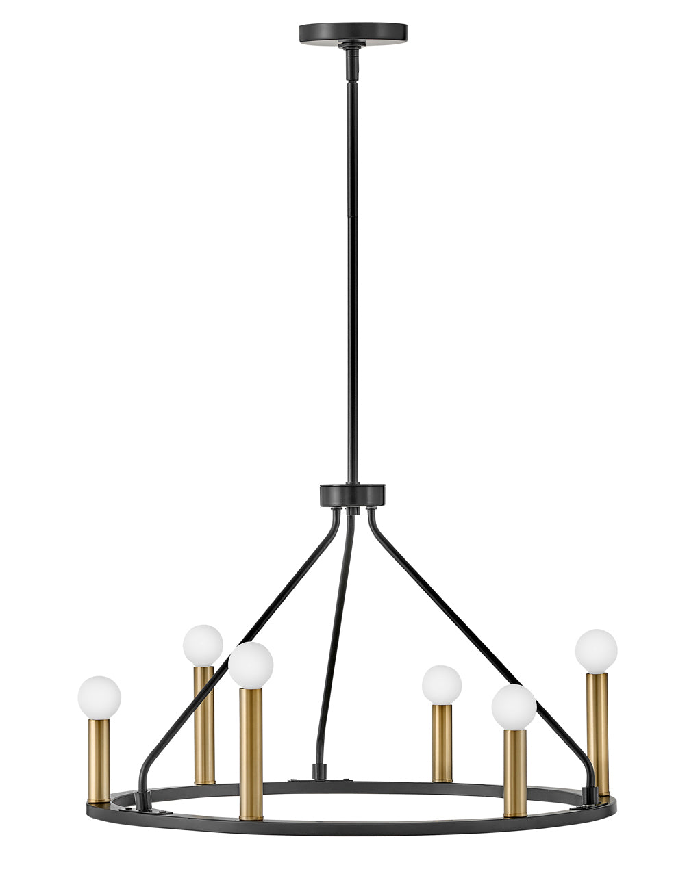 Medium Single Tier Chandelier - 83155BK