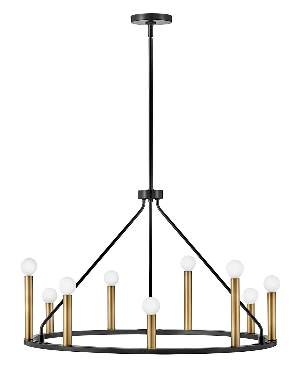 Medium Single Tier Chandelier - 83158BK