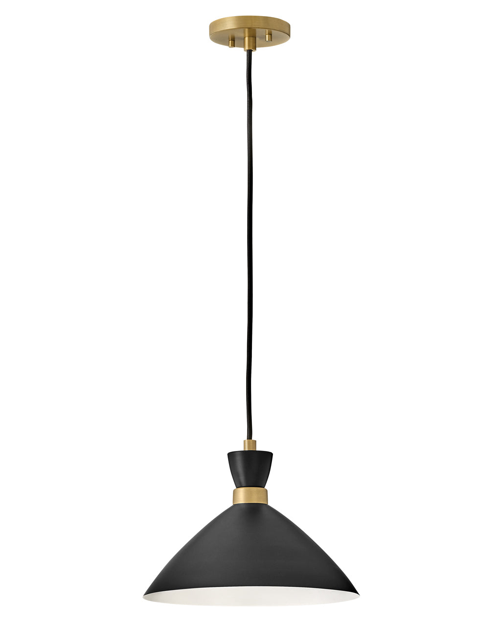 Medium Single Light Convertible Pendant - 83257BK-HB