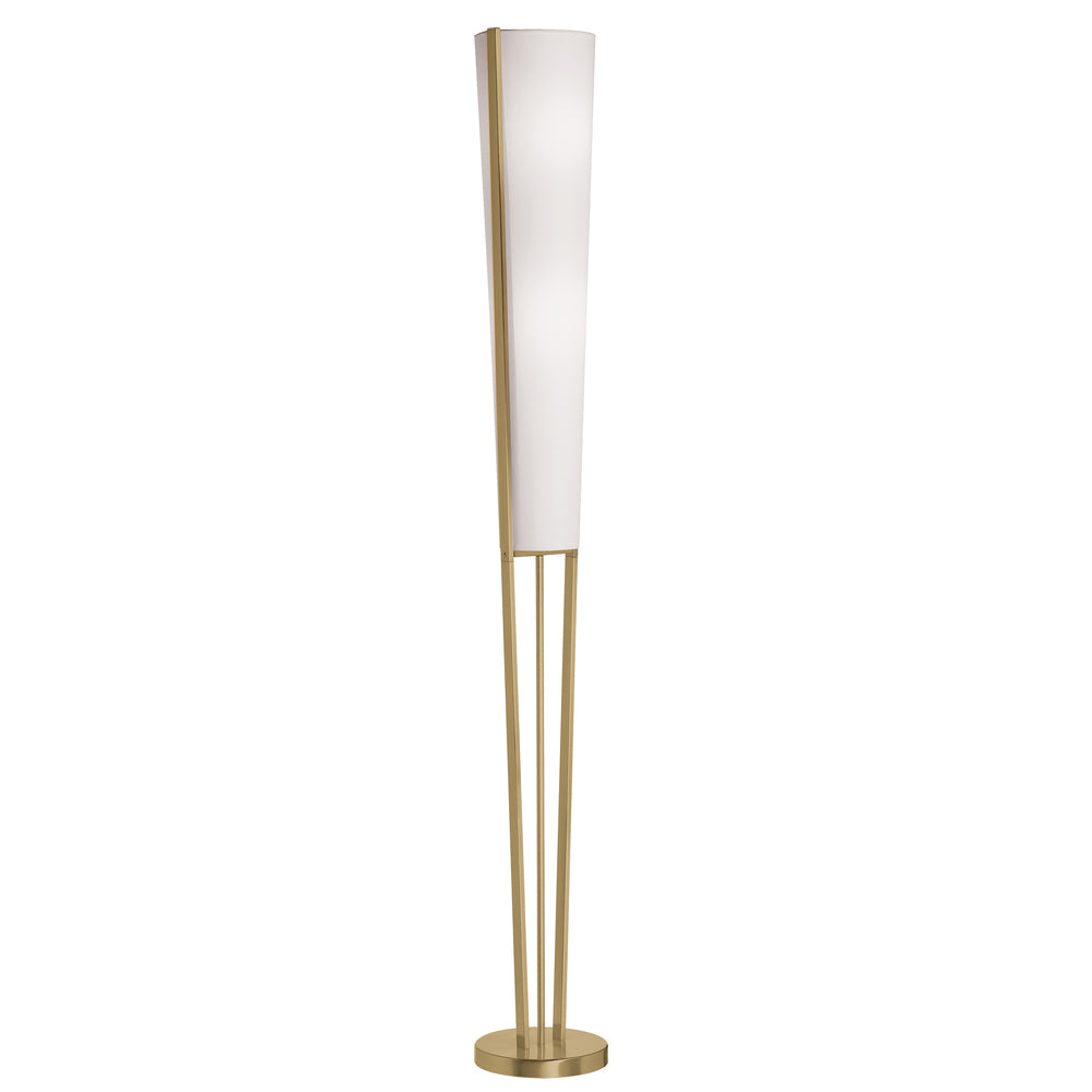 2LT Incand Floor Lamp, AGB w/ WH Shade