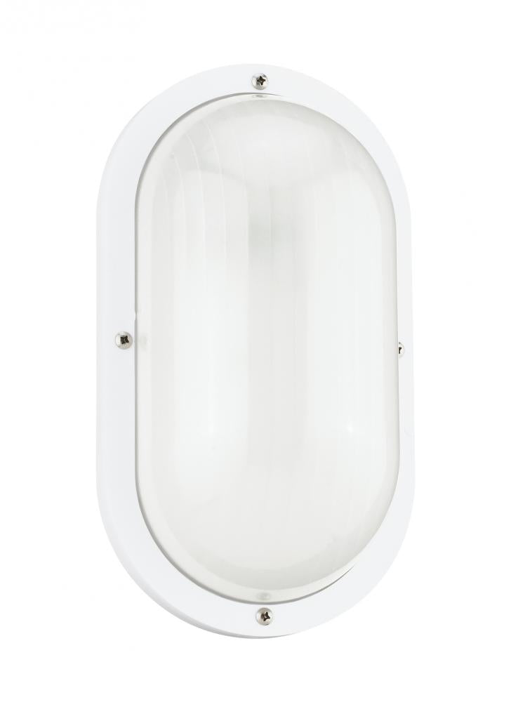 Bayside traditional 1-light outdoor exterior wall lantern sconce in white finish with frosted white