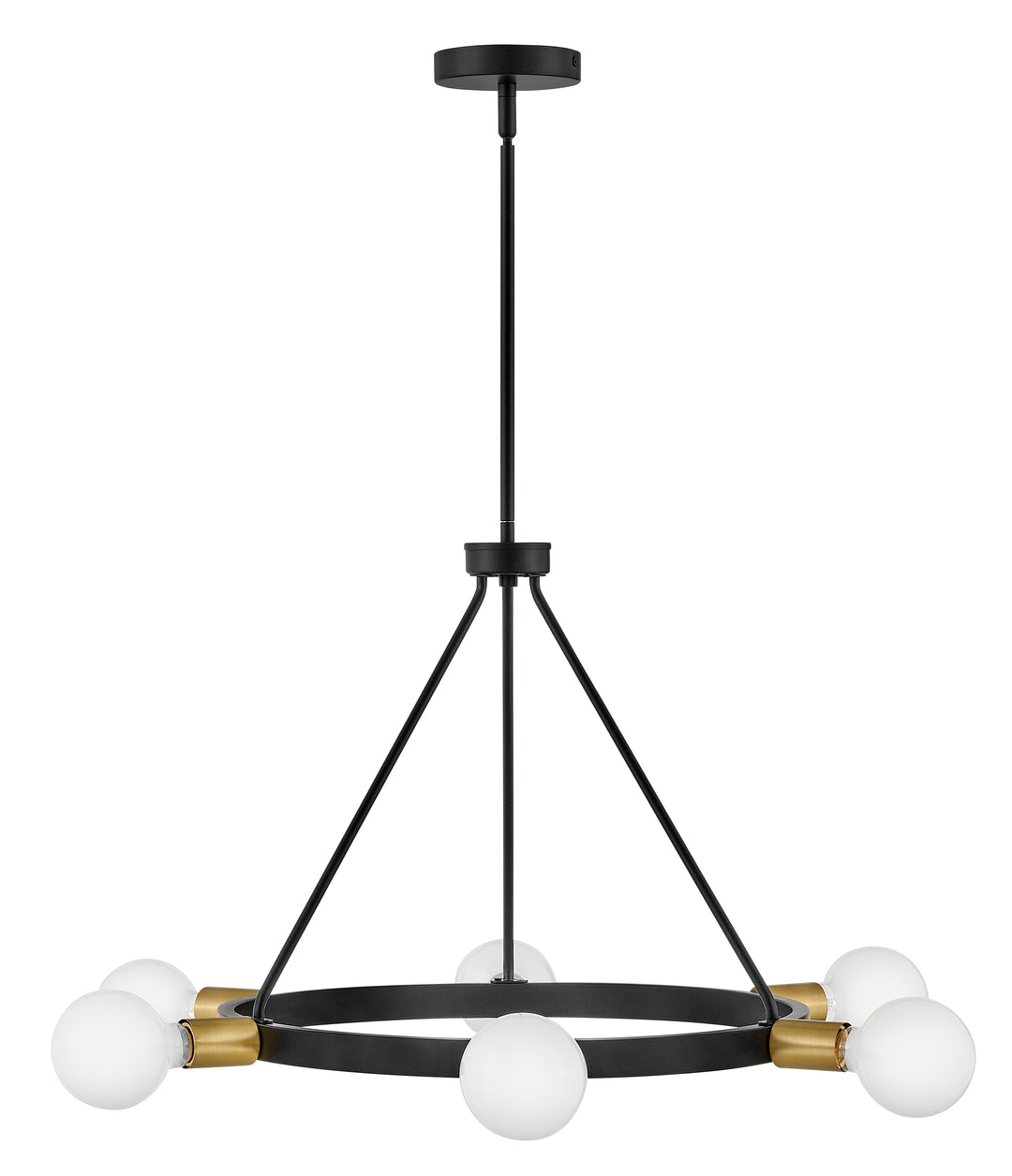 Medium Single Tier Chandelier - 83616BK