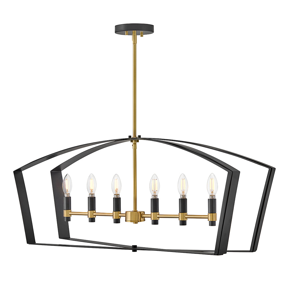 Large Six Light Linear - 83645BK