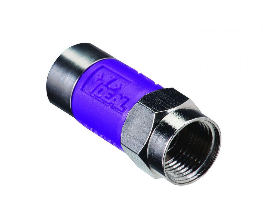 RG6 QUAD TLC CONN. 4 PK PURPLE