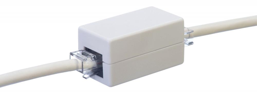 CAT6 INLINE RJ45 COUPLER-WHITE
