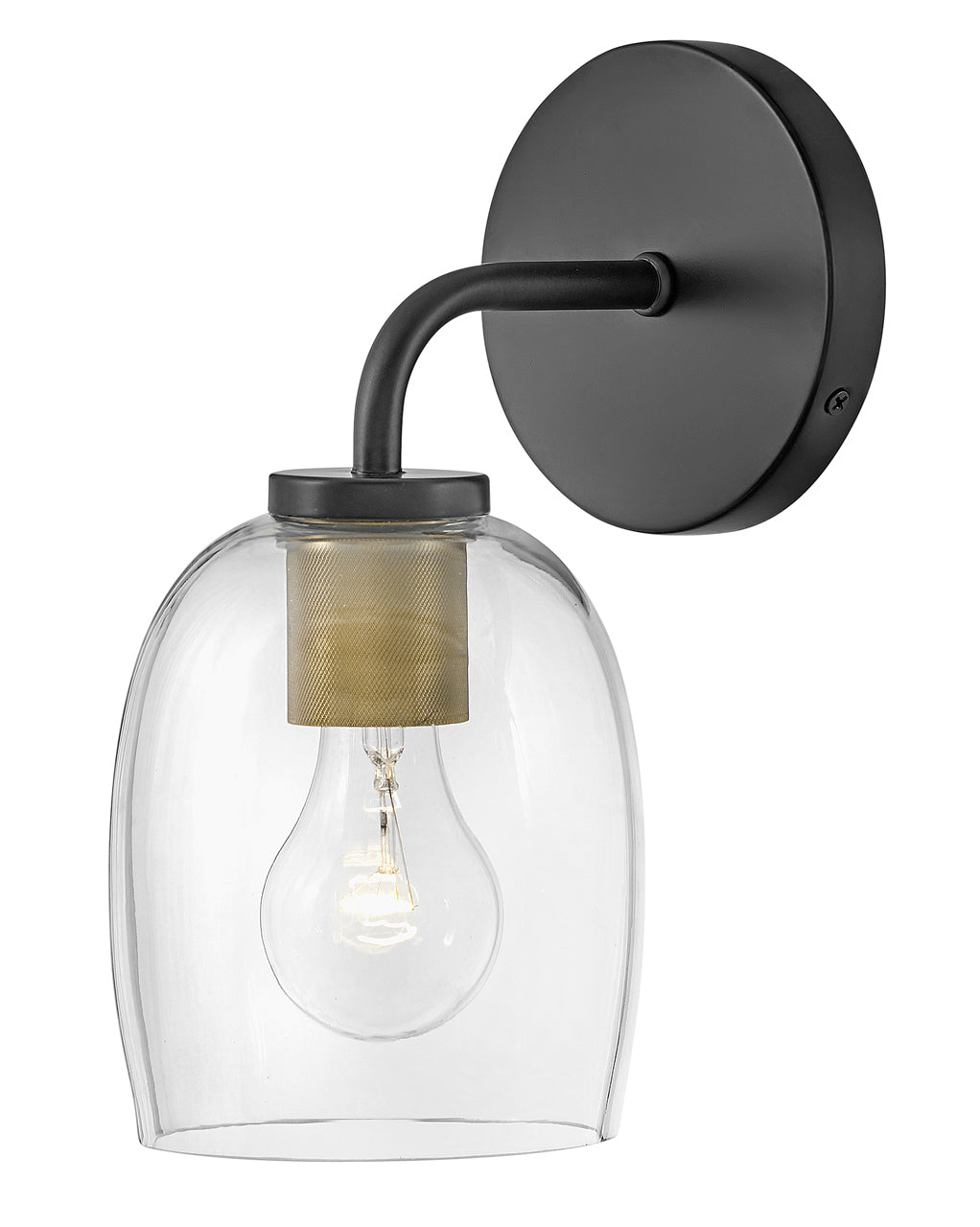 Medium Single Light Vanity - 85010BK