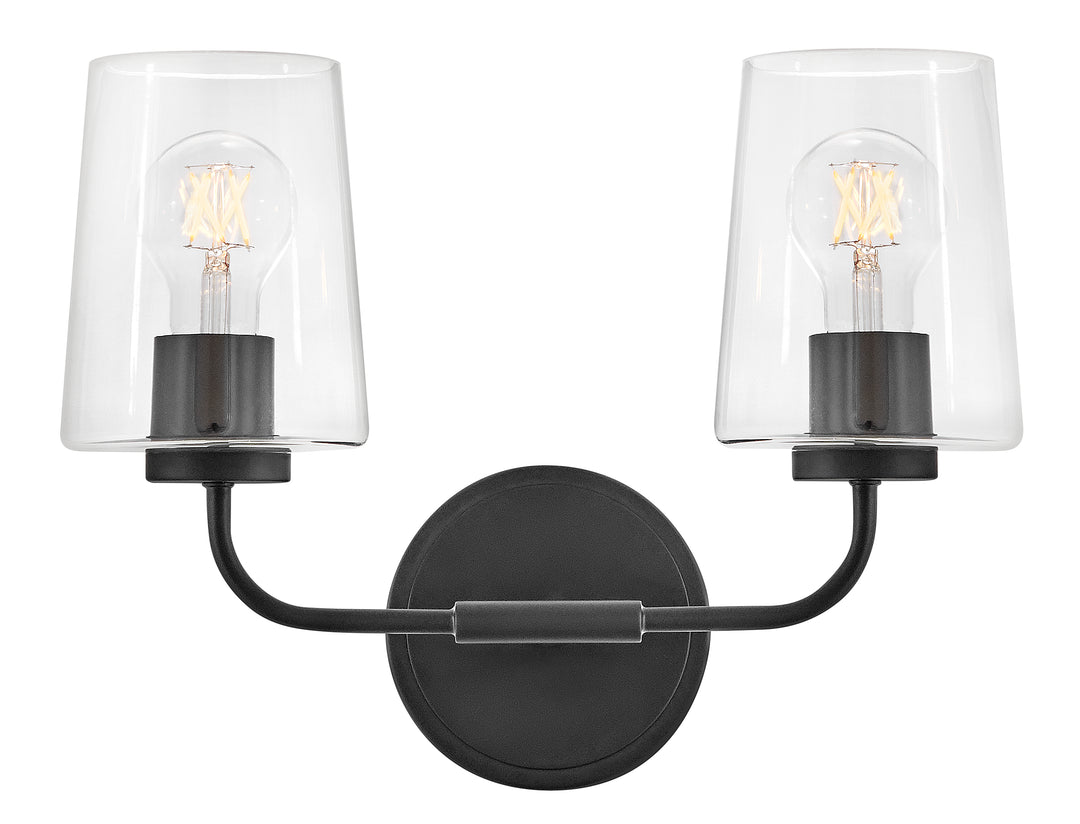 Small Two Light Vanity - 853452BK-CL