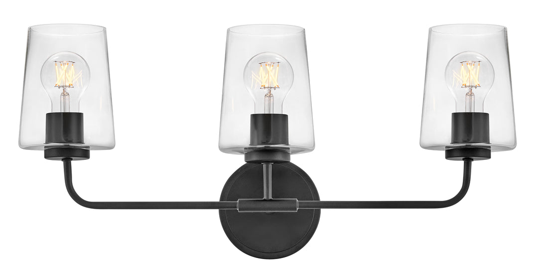 Medium Three Light Vanity - 853453BK-CL