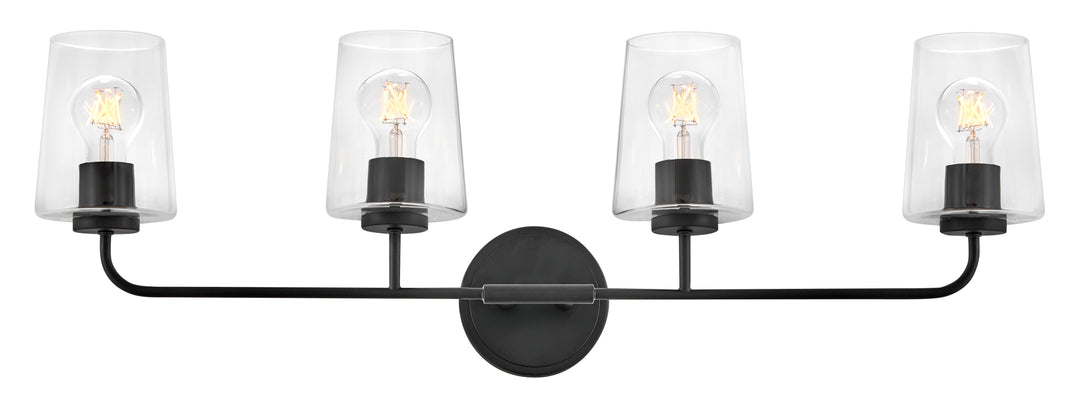 Large Four Light Vanity - 853454BK-CL