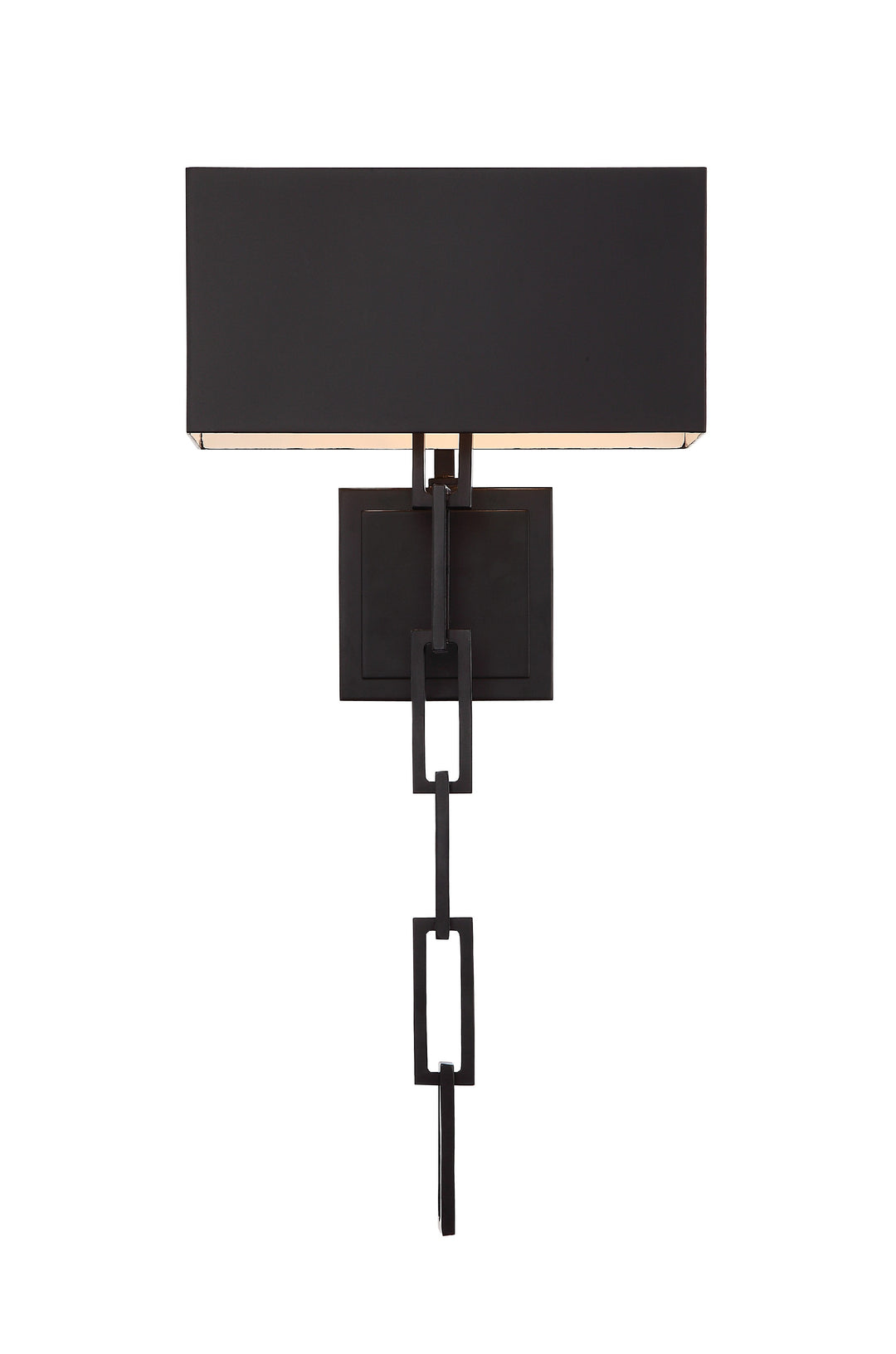 Brian Patrick Flynn Alston 2 Light Matte Black + White Sconce
