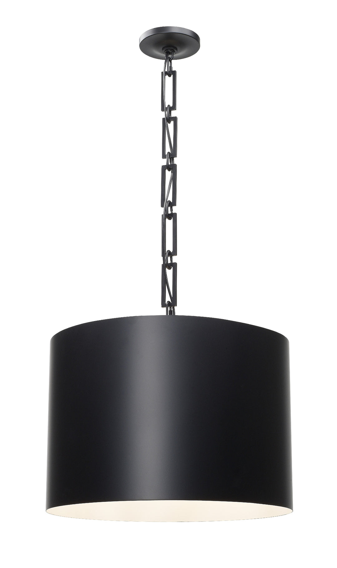 Brian Patrick Flynn Alston 6 Light Matte Black + White Pendant