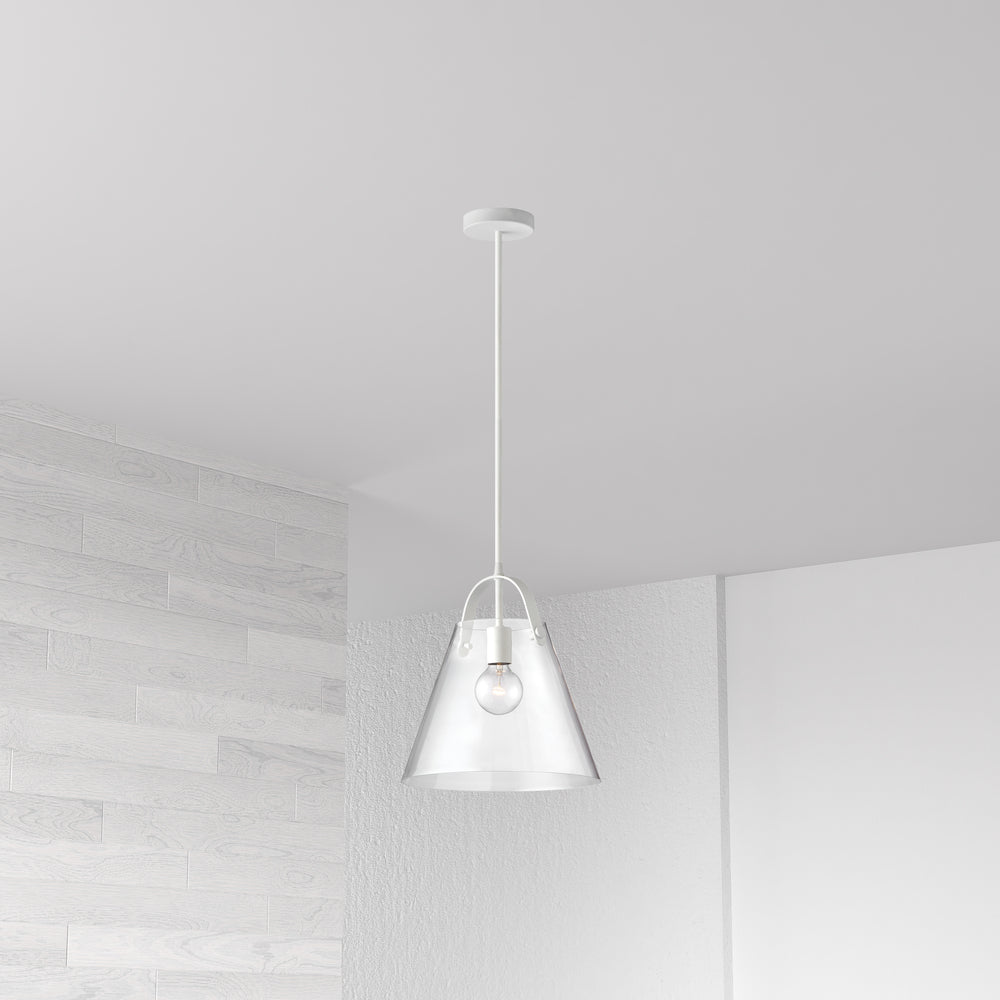 1LT Incandescent Pendant, MW w/ Clear Glass