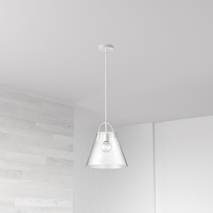 1LT Incandescent Pendant, MW w/ Clear Glass