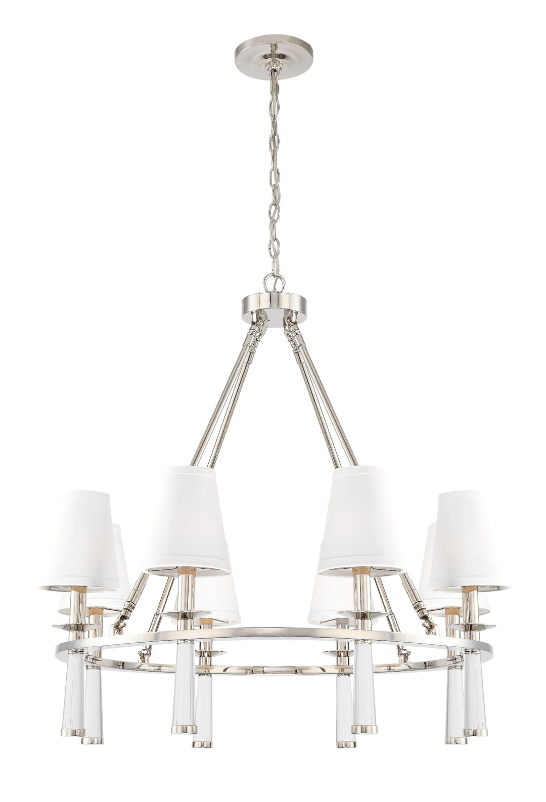 Baxter 8 Light Polished Nickel Chandelier