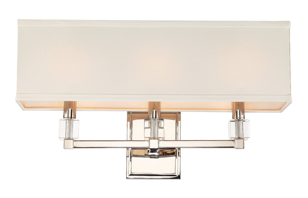 Dixon 3 Light Polished Nickel Sconce