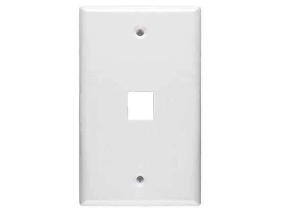 1 PORT KEYSTONE FACEPLATE-WHIT