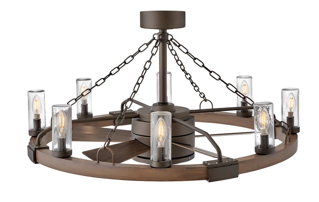 Sawyer 36" with 28" LED Smart Fandelier