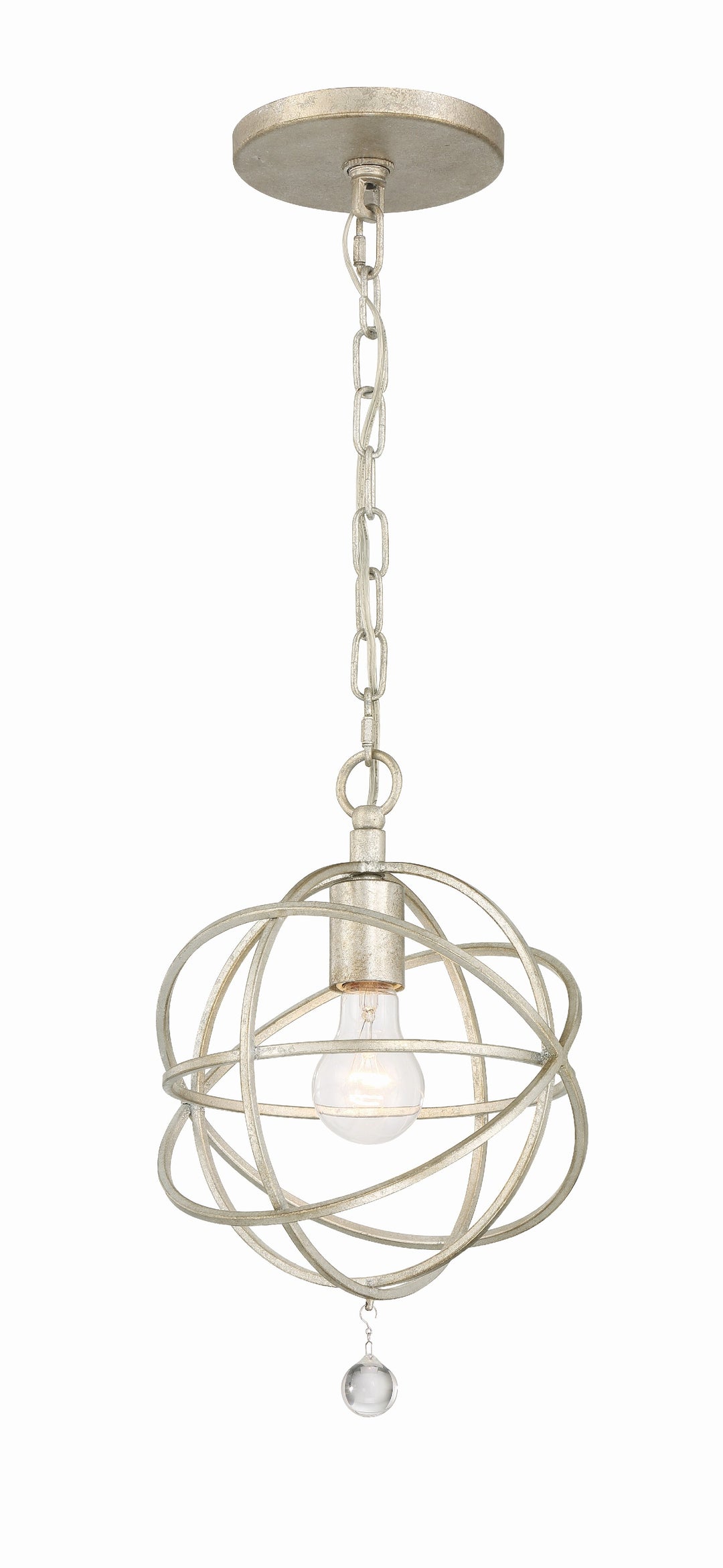 Solaris 1 Light Olde Silver Mini Pendant