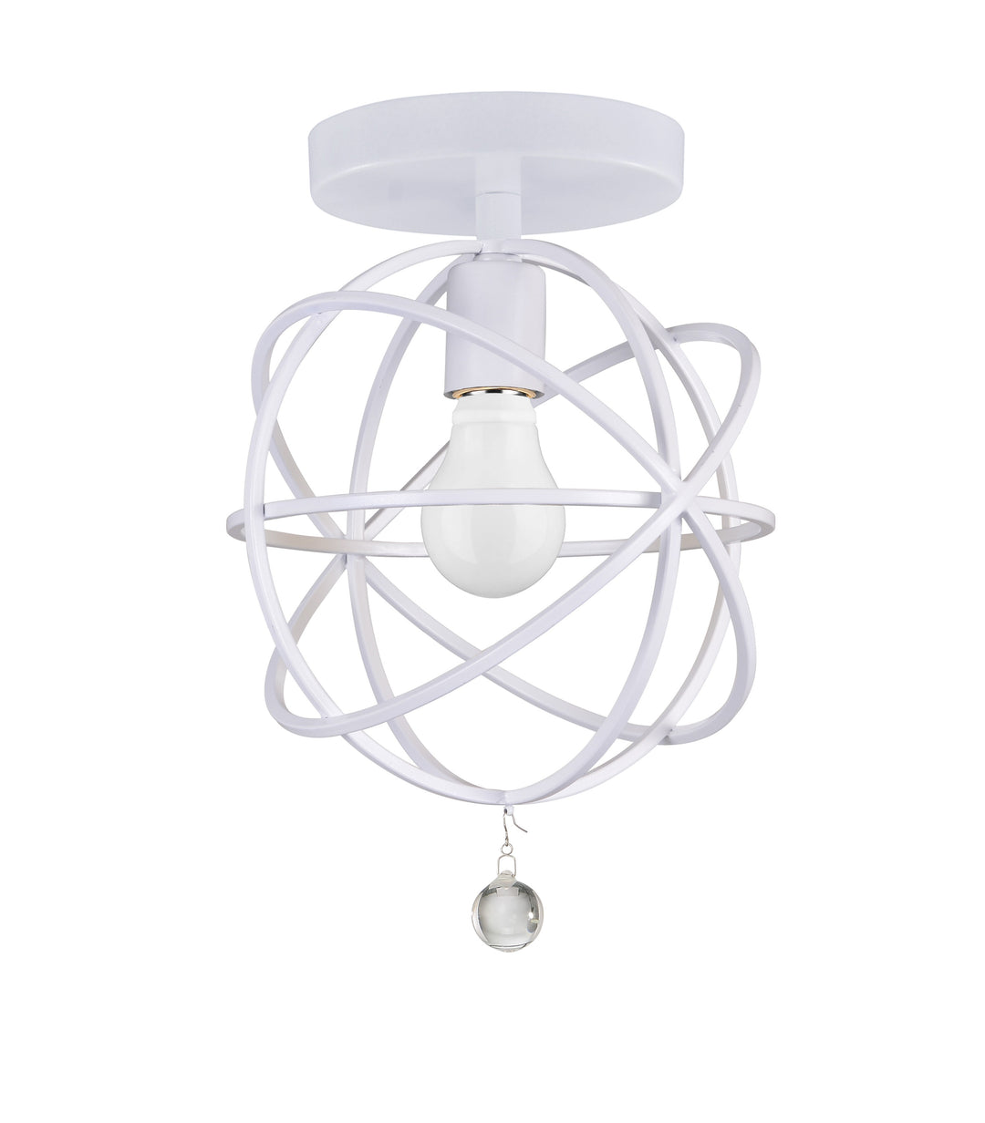 Solaris 1 Light Wet White Semi Flush Mount