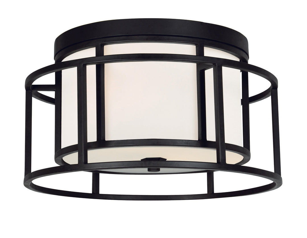Brian Patrick Flynn Hulton 2 Light Matte Black Flush Mount