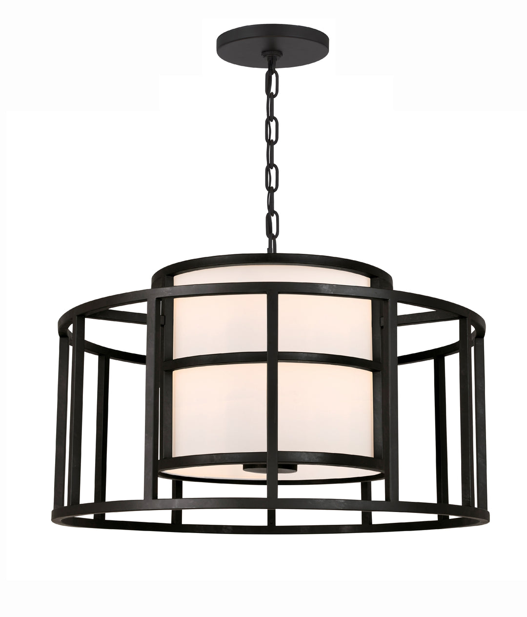 Brian Patrick Flynn Hulton 5 Light Matte Black Lantern Chandelier