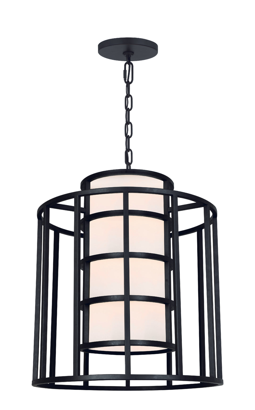 Brian Patrick Flynn Hulton 6 Light Matte Black Lantern Chandelier