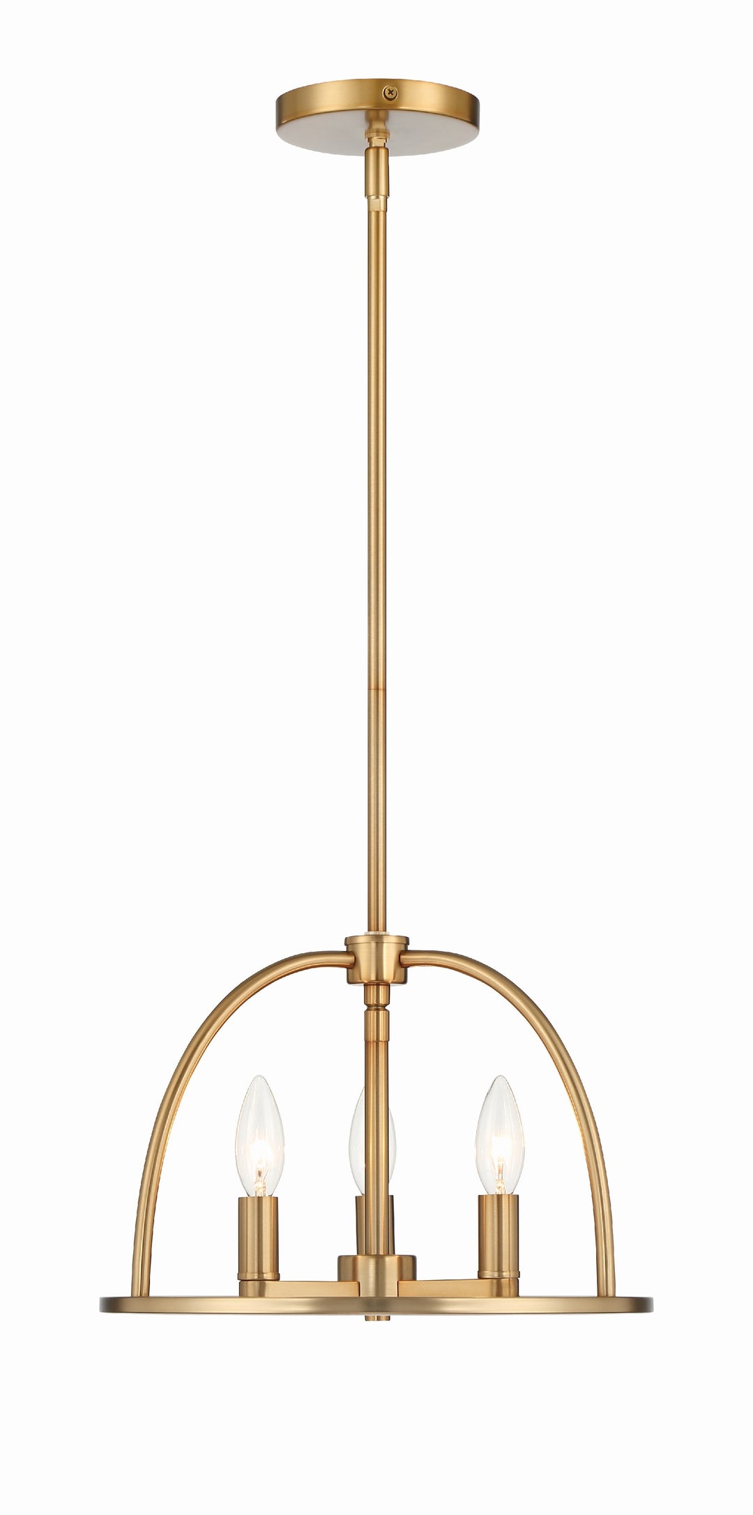 Abbott 3 Light Vibrant Gold Mini Chandelier