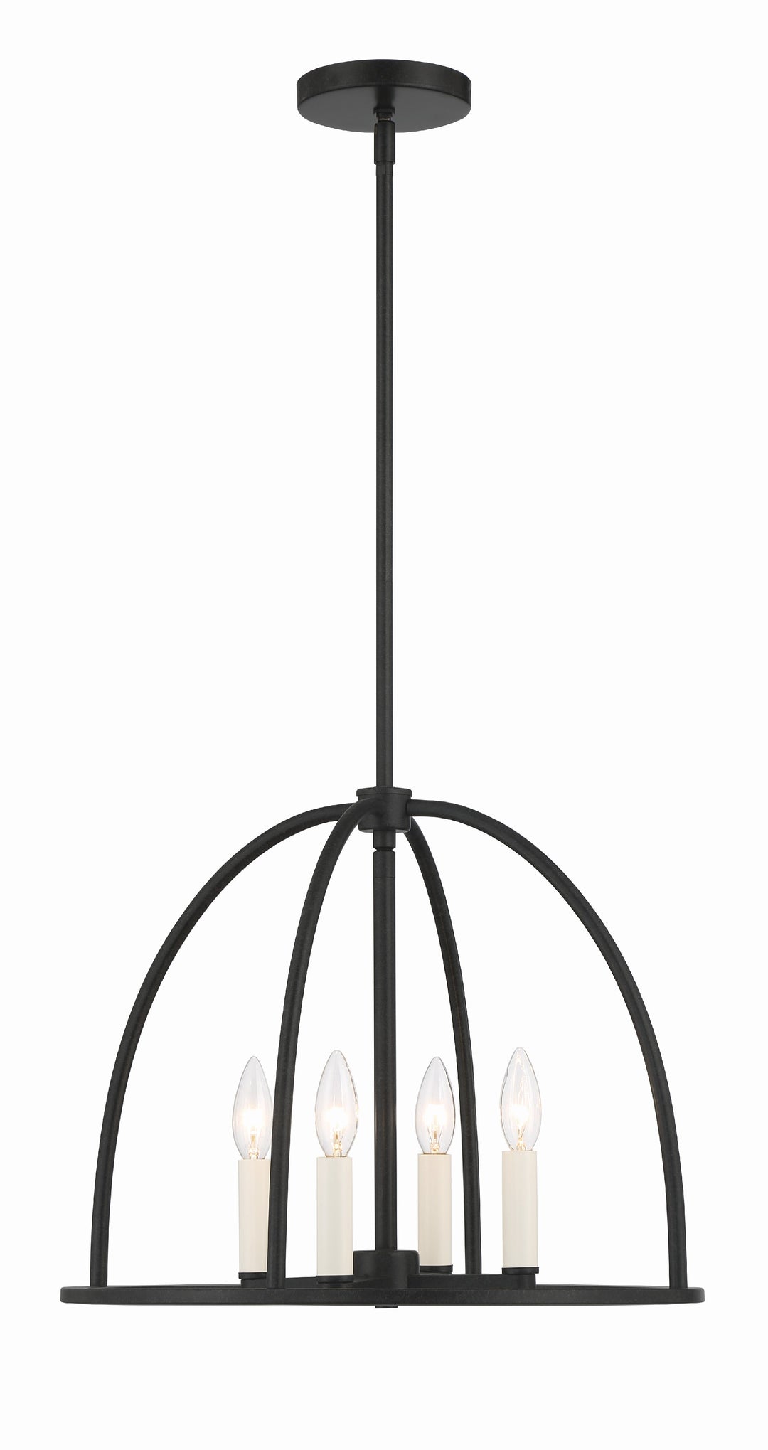 Abbott 4 Light Black Lantern Chandelier