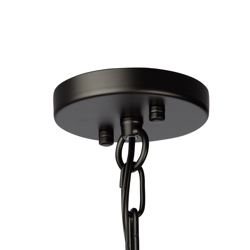 Roxton 4 Light Chandelier (Matte Black & Polished Nickel)