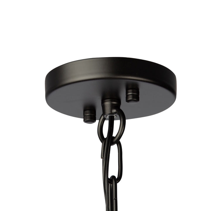 Roxton 4 Light Chandelier (Matte Black & Polished Nickel)