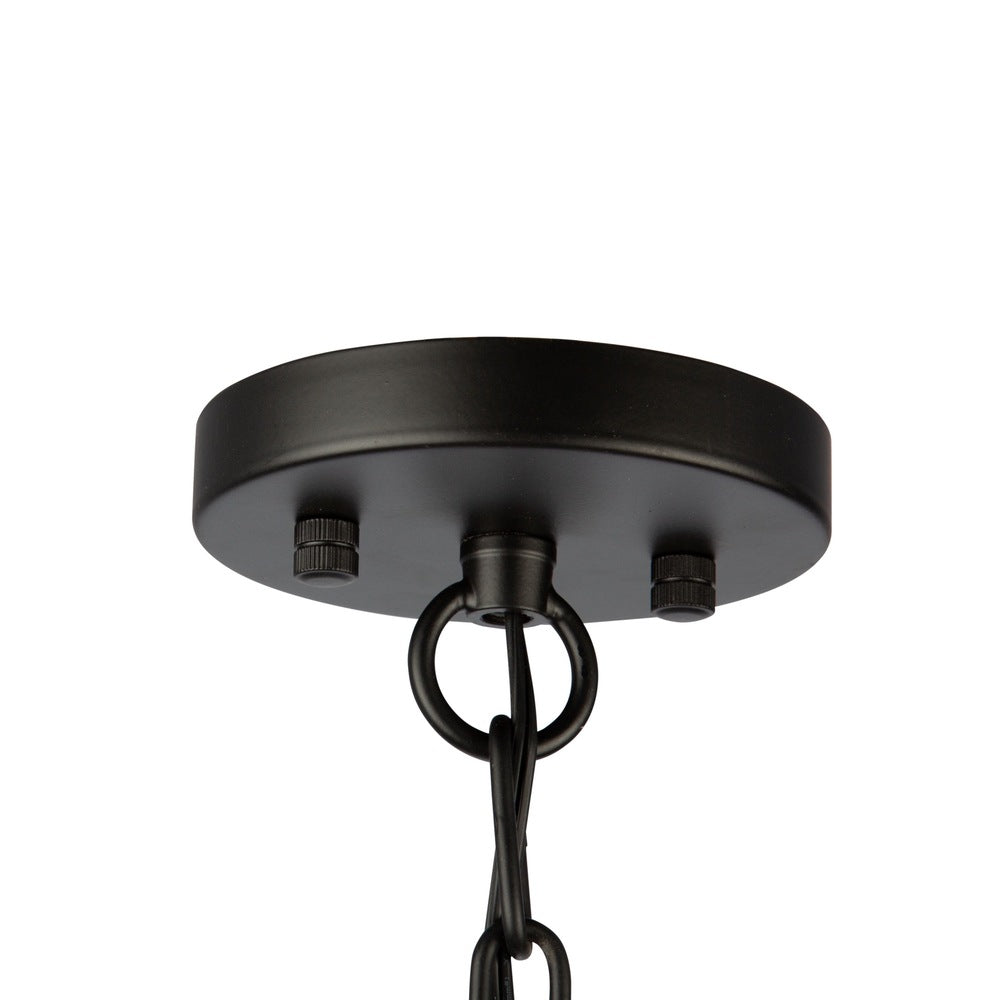 Roxton 8 Light Chandelier (Matte Black & Polished Nickel)