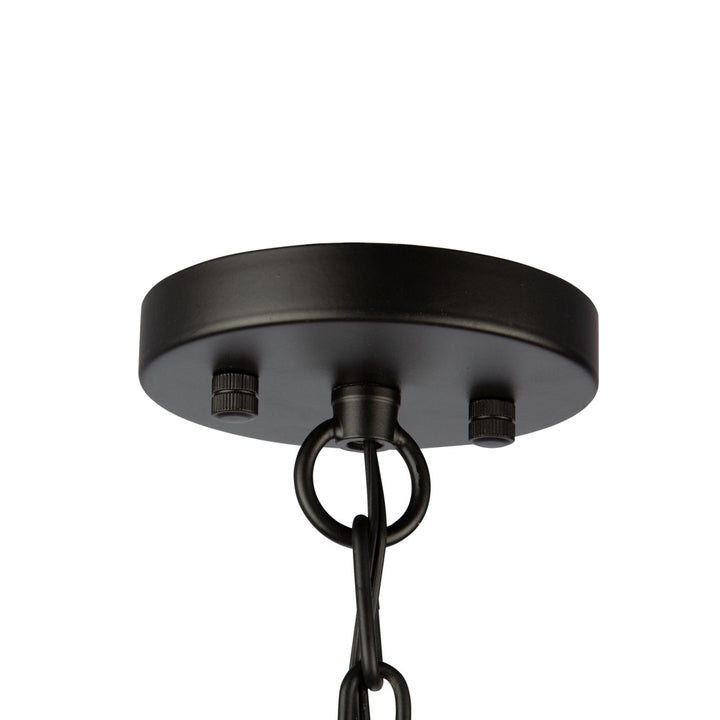 Roxton 8 Light Chandelier (Matte Black & Polished Nickel)