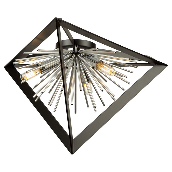 Sunburst 3 Light Flush Mount