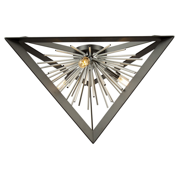 Sunburst 3 Light Flush Mount