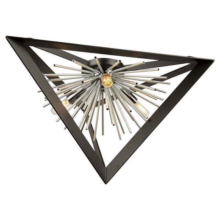 Sunburst 3 Light Flush Mount