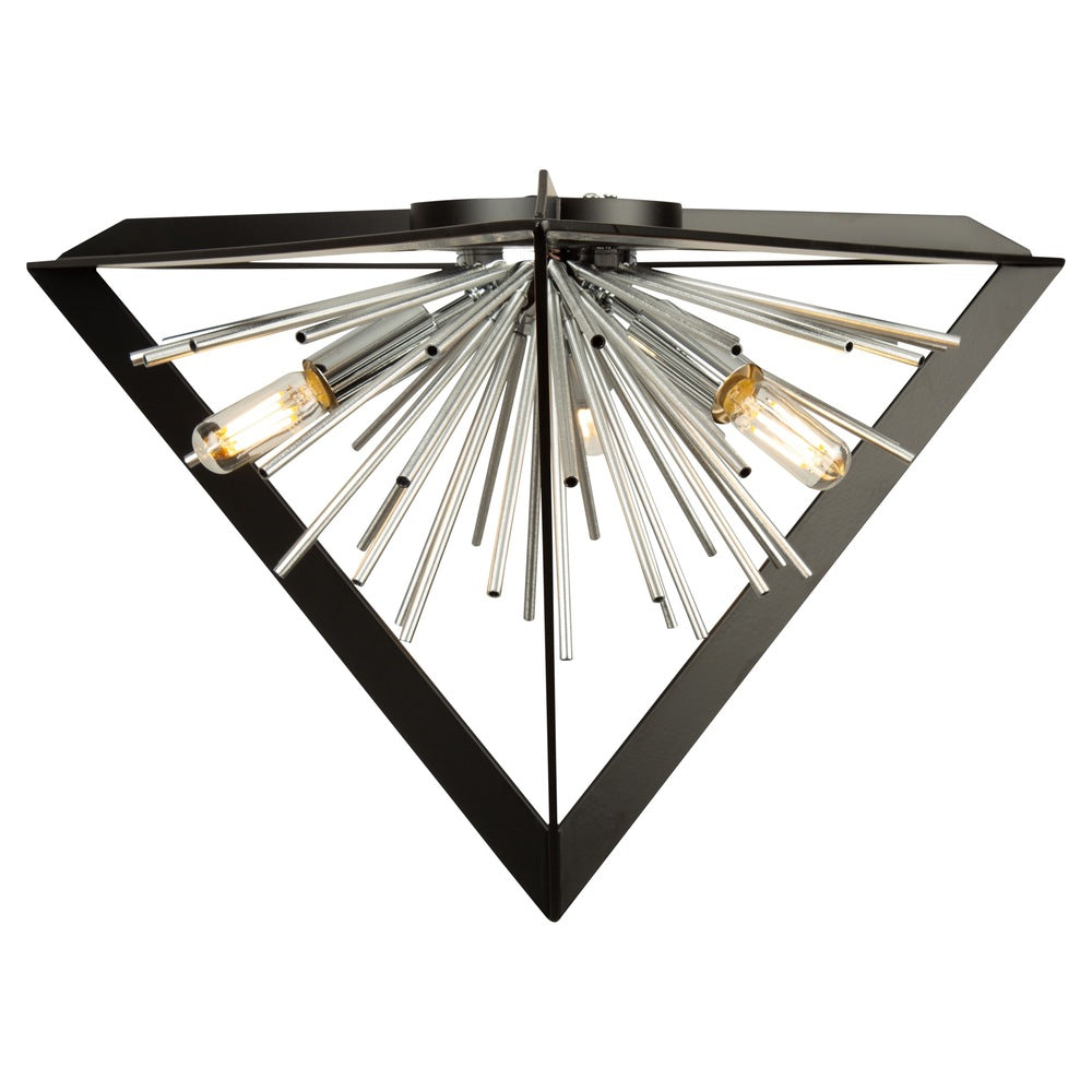 Sunburst 3 Light Flush Mount