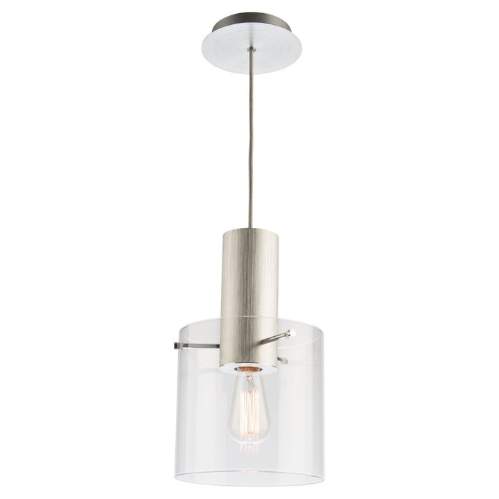 Henley 1 Light Pendant (Brushed Aluminum & Clear Glass)