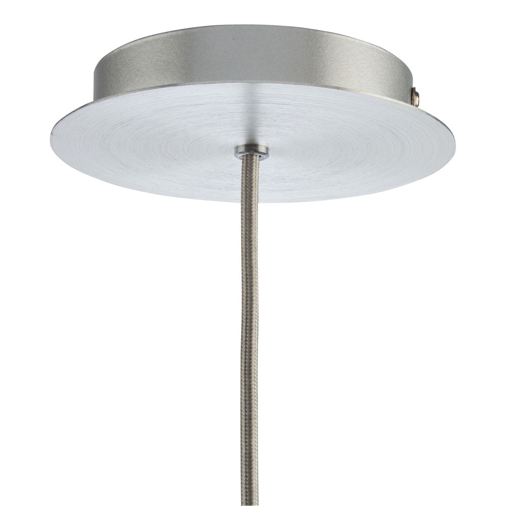 Henley 1 Light Pendant (Brushed Aluminum & Clear Glass)
