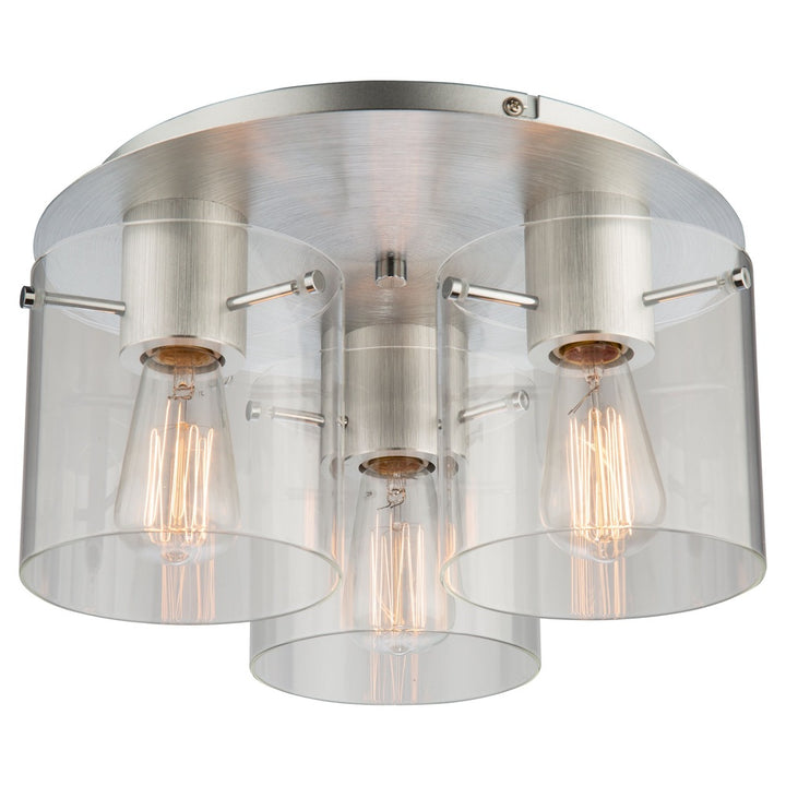 Henley 3 Light Flush Mount (Brushed Aluminum)