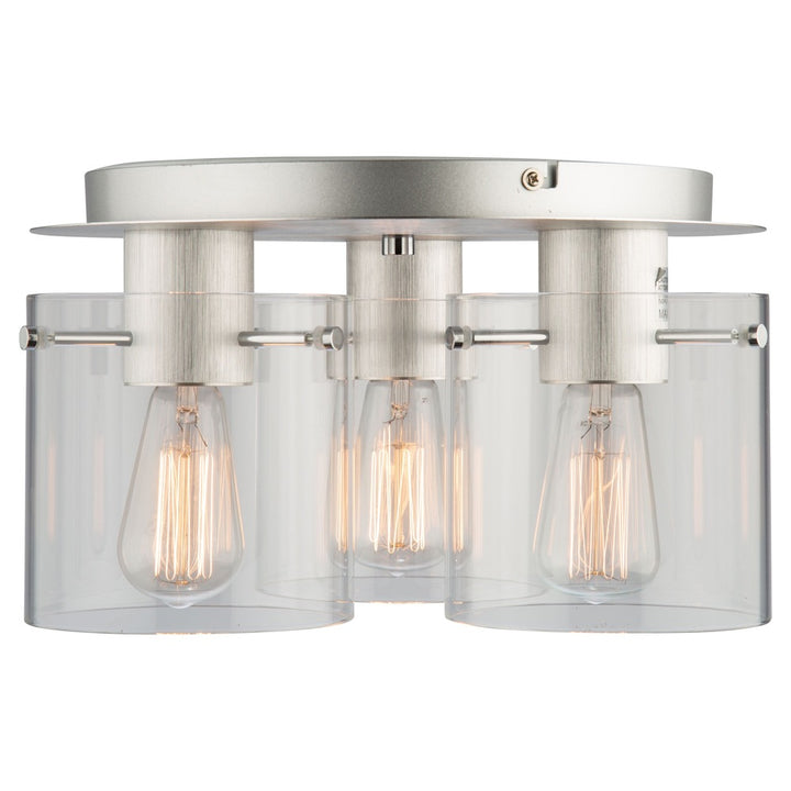 Henley 3 Light Flush Mount (Brushed Aluminum)
