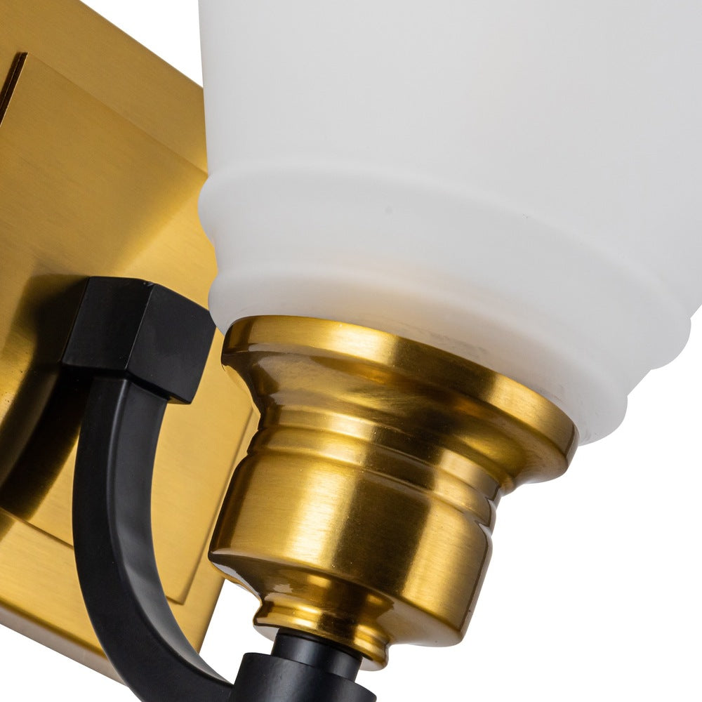 Nelson Collection 1-Light Bathroom Brass & Black