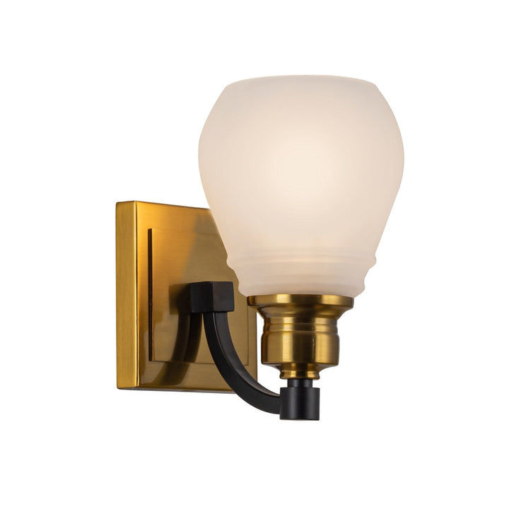 Nelson Collection 1-Light Bathroom Brass & Black