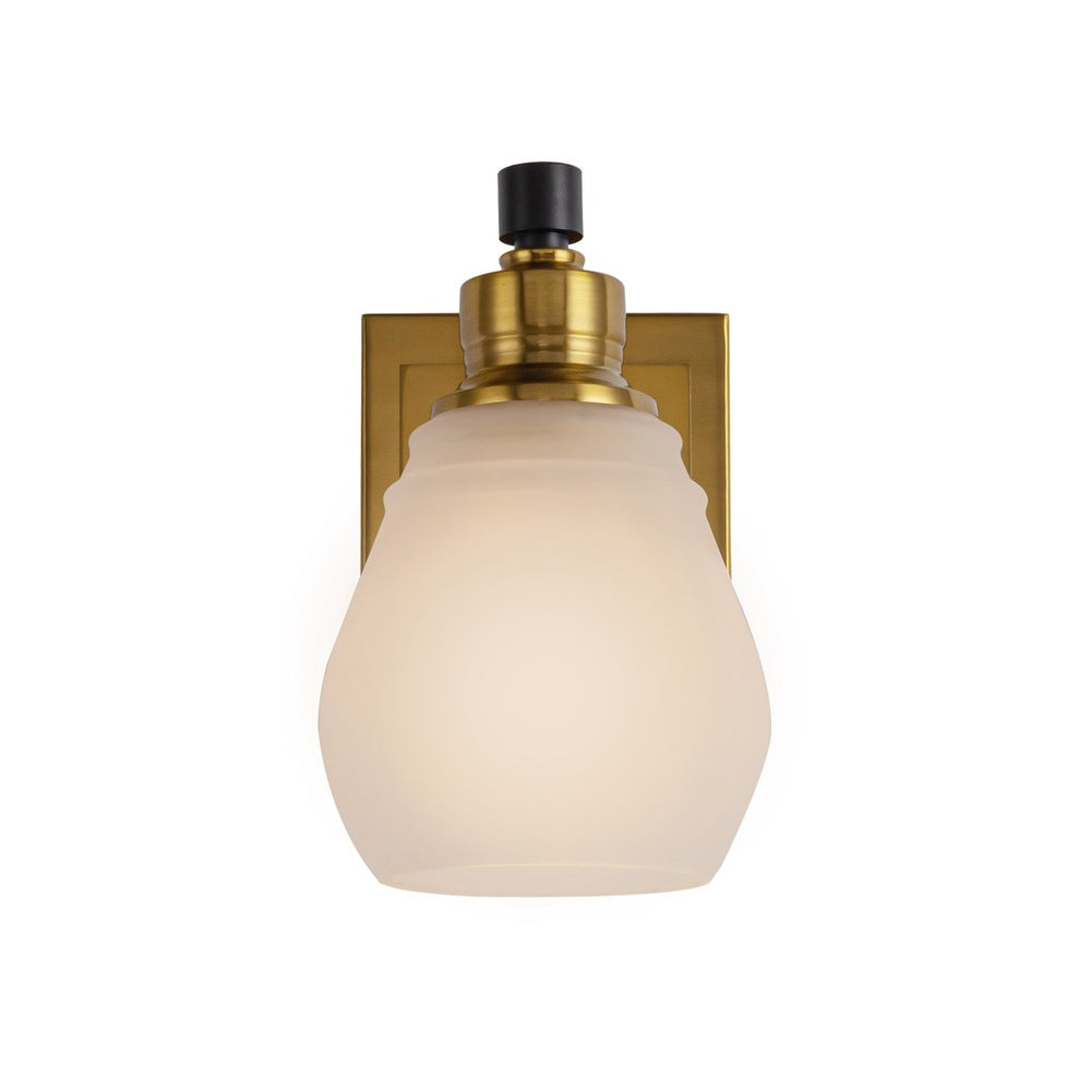 Nelson Collection 1-Light Bathroom Brass & Black