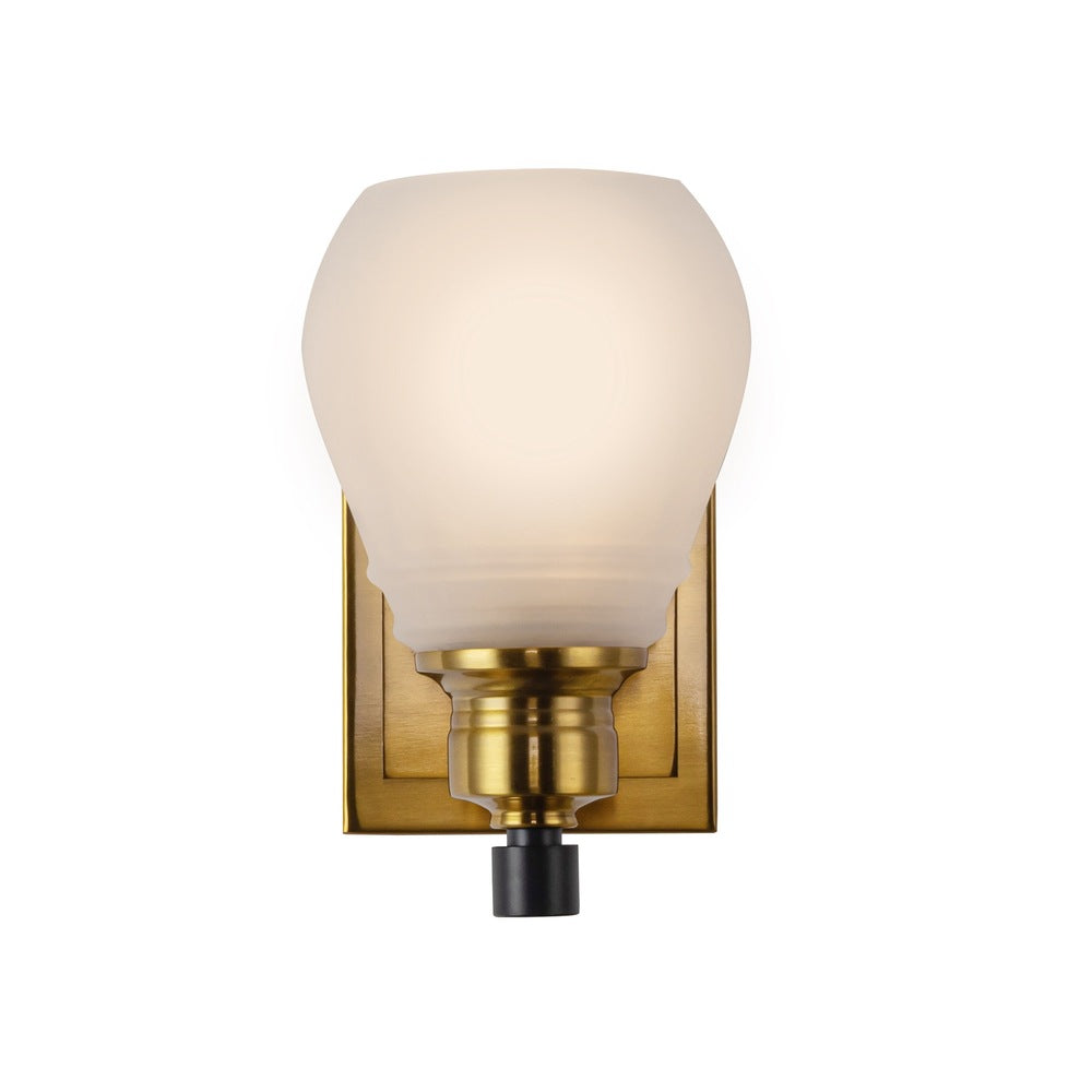 Nelson Collection 1-Light Bathroom Brass & Black